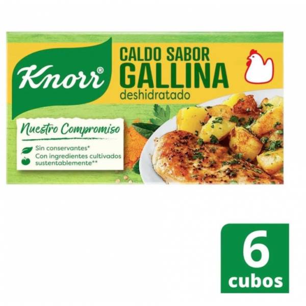 Caldo Knorr de gallina x 6 un